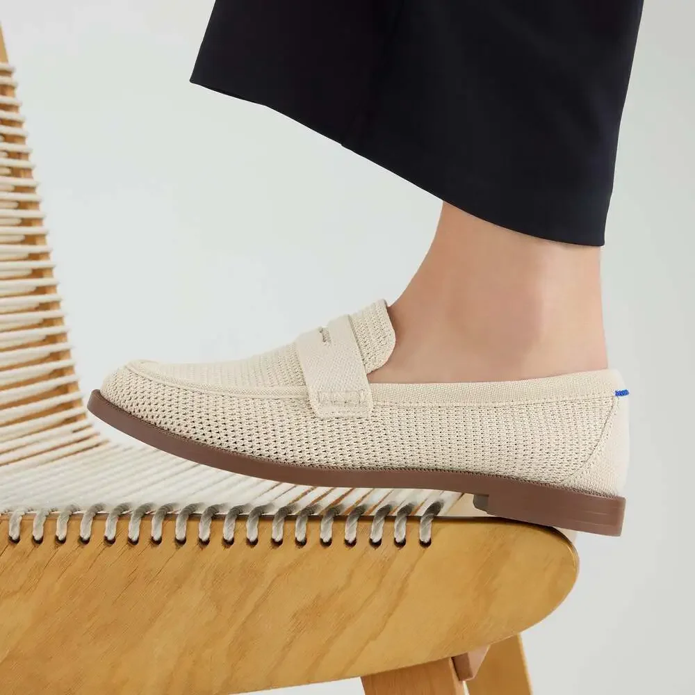Rothy's The Penny Loafer - Conch Raffia-Knit Size 7.5